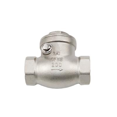 China General Custom High Quality Medium Pressure Stainless Steel Valve Screw Thread Swing Check Valve H14 for sale