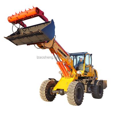 China WEIGONG Hotels Famous Brand 2500kg Boom Telescopic Arm Front End Wheel Shovel Loader for sale