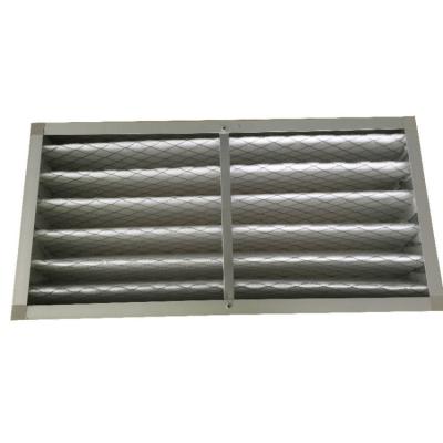 China Hotels One Side Base Panel Protective Net Fiberglass Aluminum Alloy Air Cleaner /MERV5 MERV6 Coarse Air Cleaner for sale