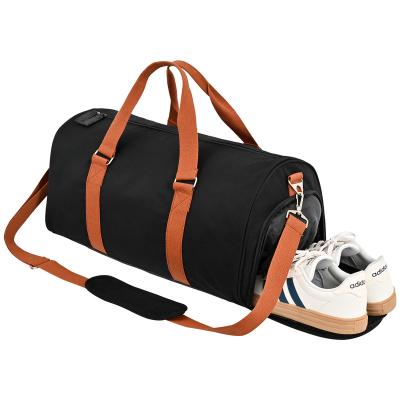 China sports & Custom Logo Travel Sports Gym Duffel Bag With Pocket Shoe Compartment Sport Wet Bags For Gym for sale