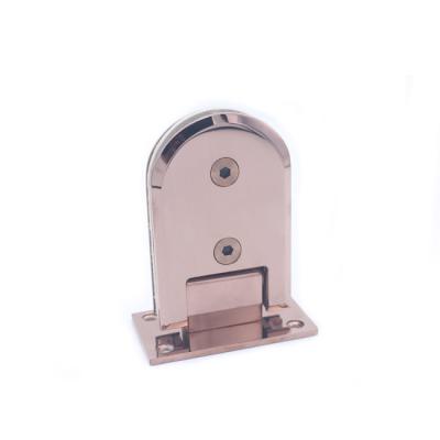 China High Strength Wall To Semicircle Rose Gold Shower Door Pivot Glass Hinge for sale