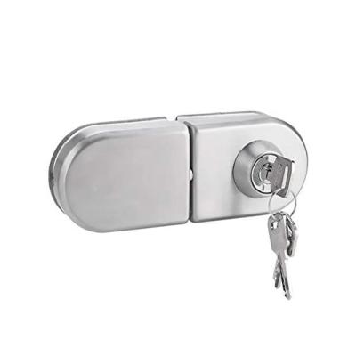 China Easy Installation 10~12mm Stainless Steel Glass Door Lock For Home Hotel Bathroom for sale