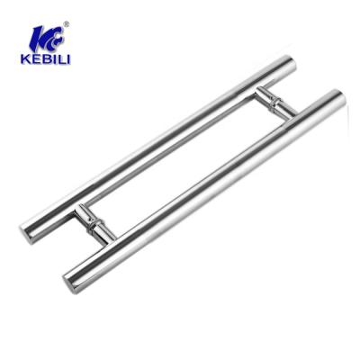 China Modern 304 Stainless Steel H Type Glass Door Handle for sale