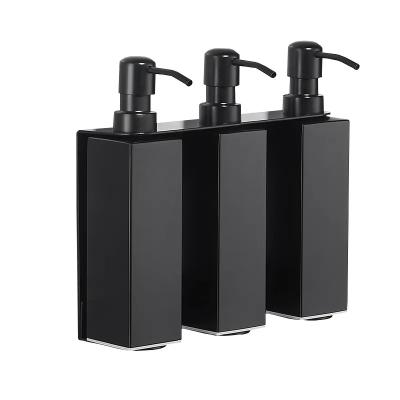 China Foam Black Wall Mounted Soap Dispenser Metal Bathroom Accessories Soap Dispenser For Hotel Soap Dispenser for sale