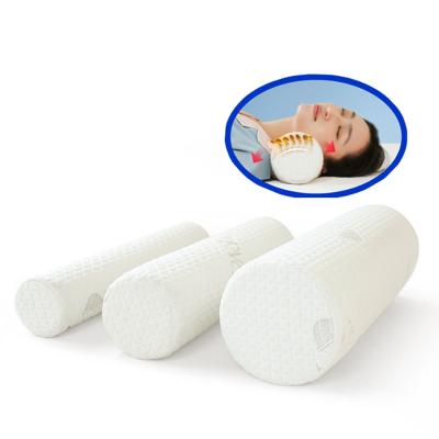 China Memory Foam Neck Roll Pillow Cylinder Yoga Bed Bolster Pillow For Sleep Tube Squishy Bamboo Pillow For Spine Discomfort for sale