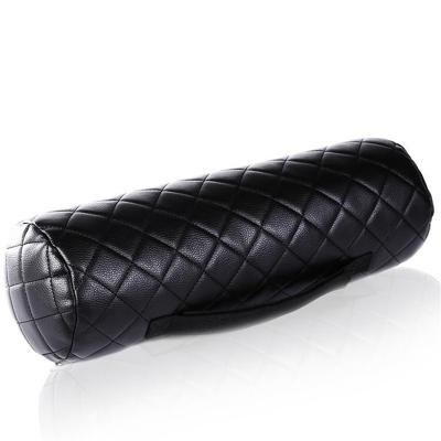 China Memory Foam Car Around Headrest Pillow Cylinder Bolster PU Leather Neck Pillow For Car Seat Home Office for sale