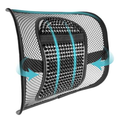 China Anti Dust Mite Mesh Back Support Lumbar Support Cushion For Office Chair Car Seat With Massage Dot Back Rest for sale