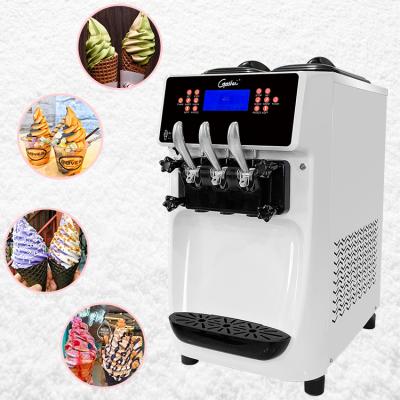 China Energy Saving Easy Commercial Factory Operation Snack Food Machine Soft Serve Ice Cream Making Maker Machine For Sale for sale