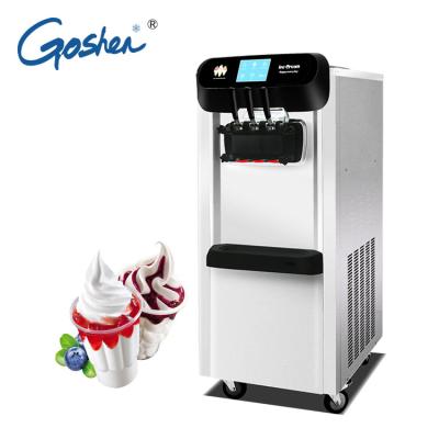 China Bakery 3 Flavor Soft Serve Ice Cream Maker Machine With 7 Inch Touch Screen for sale