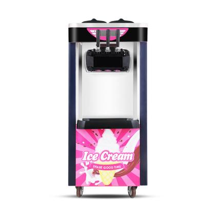 China Automatic Twist Return Frozen Yogurt Snacks Factory Direct Sale Soft Ice Cream Machine Three Favors Handle Commercial Ice Cream Machine for sale