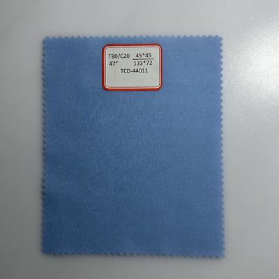 China TC Polycotton Fabric 80/20 45*45 133*72 1/1 47'' Dyed Pocket Fabric Shirt Fabric Hemming Lining for sale