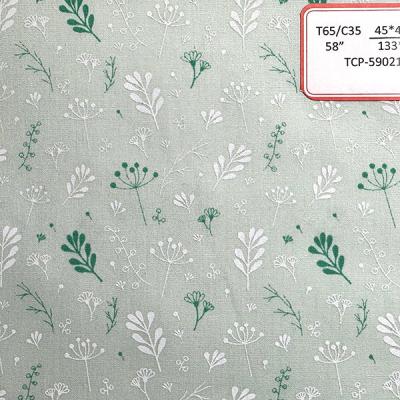 China Polyester katoenen weefsel 133X72 Pigment drukstof lange rok bloemenweefsel Te koop