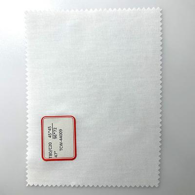 China Pocket Fabric TC80/20 45*45 96*72 White Bleached Interlining Fabric for sale