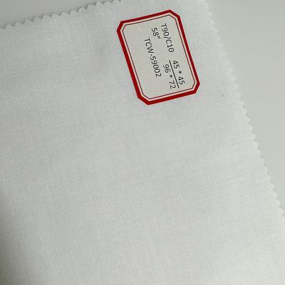 China 90/10 TC Pocket Fabric Luggage Lining 96X72 Bleached Dyed Fabric Custom for sale