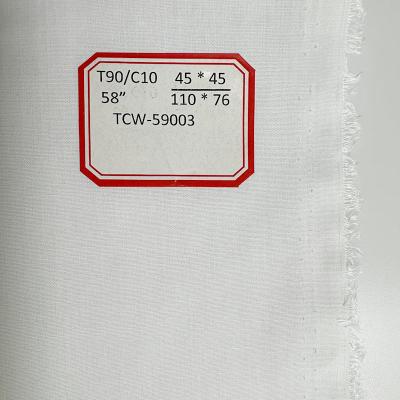 China White Lining Cloth 45X45 90 Percent Polyester 10 Percent Cotton 110*76 150cm for sale