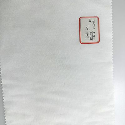 China Polyester Baumwolle 88X64 Weißgewebe 21 Count Bekleidungsgewebe zu verkaufen