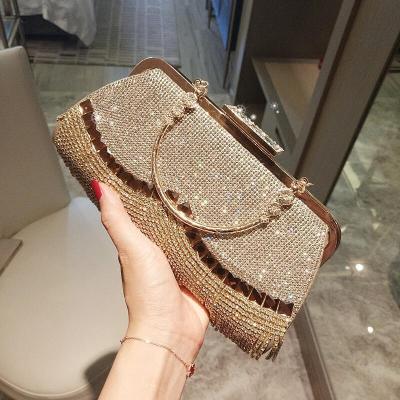 China Luxury Handbags Dinner Party Clutch Women Designer Rhinestone Tassel Evening Clutches Ladies Party Purse For Women 2022 for sale