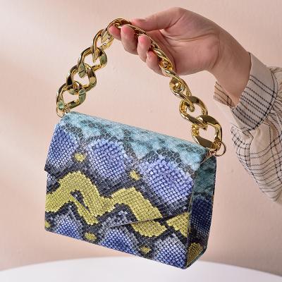 China European and American Niche Style Snake Chain Style Fashionable Animal Pattern Bag Women's Evening Clutch Bag Party Messenger Bag for sale