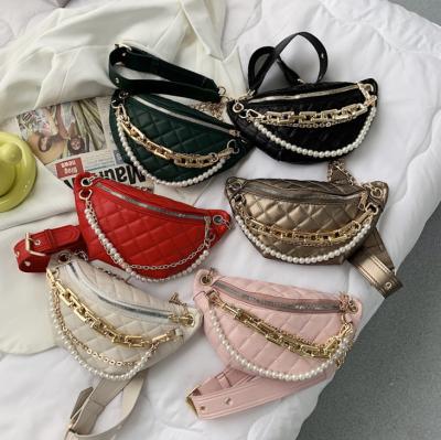 China Wholesale Water Proof Designer Leather Fashion Fanny Ladies Handbags Popular Women Waist Bags Messenger Waist Bags Women Handbags for sale