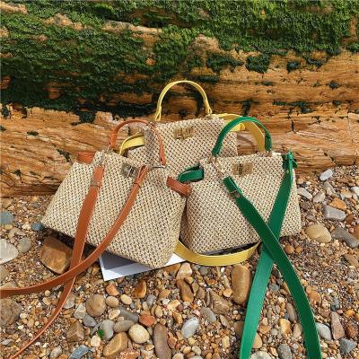 China Fashion Straw Handwoven Shoulder Bag Beach High Quality Summer Large Capacity Paper Straw Crossbody Bag For Traveling for sale