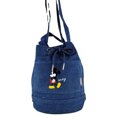 China Fanshion Casual Women's Canvas One Shoulder Bag Bucket Type Messenger Bag Women's Canvas Women's Bag for sale