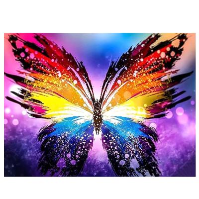 China Impressionist DIY Diamond Painting Butterfly Diamond Embroidery Animal Home Decor Handmade Mosaic New Arrival for sale