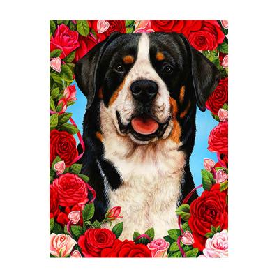 China DIY Diamond Painting Kit Animal Flower Diamond Embroidery Dog Rhinestones Full mosaic animal decor for home for sale