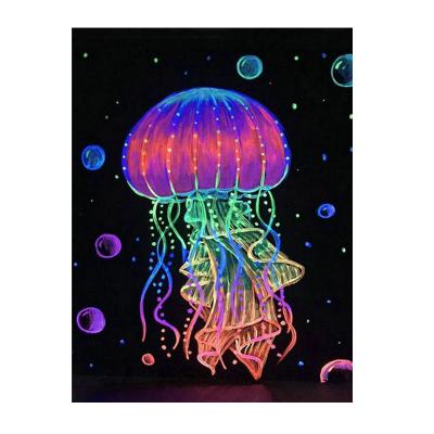 China 5D DIY Diamond Painting Animal Diamond Embroidery Jellyfish Animal Pictures Rhinestones for sale