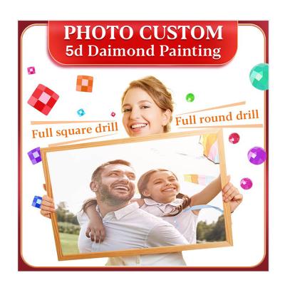 China Custom Picture KOREAN Diamond Art 5D DIY Customized Diamond Painting Mosaic Full Diamond Embroidery Kit Home Wall Decor Gift for sale