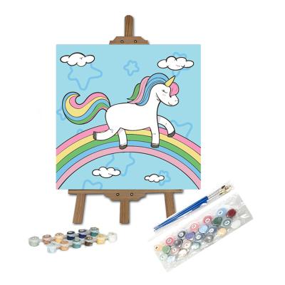 China KOREAN Paint By Numbers Kits For Kids Beginner Cartoon Paints Framed Diy Oil Painting Canvas Home Wall Art for sale