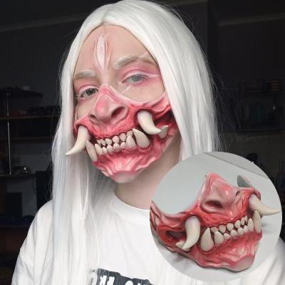 China Wholesale Anime Masks Halloween AFangs Cosplay Creepy Musk Eco-Friendly For Face Demon Slayer Cosplay Mask for sale