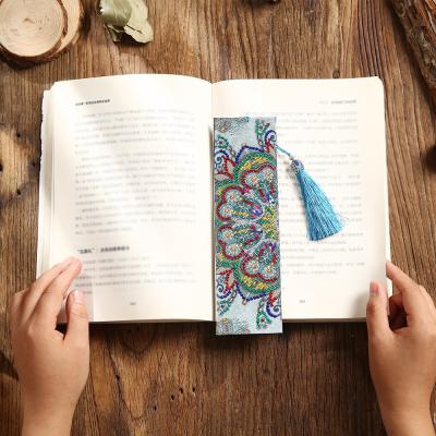 China Wholesale New DIY 5D Diamond Painting Bookmarks PU Diamond Mosaic Embroidery Cross Stitch Kit Gift Kawaii Classic/Postmodern Bookmark for sale