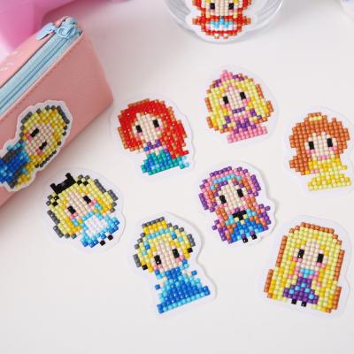 China Hot Sale 5D DIY Diamond Painting Sticker Gift Mosaic Embroidery Cartoon Girl Stickers Kids Cartoon Stickers Handmade for sale