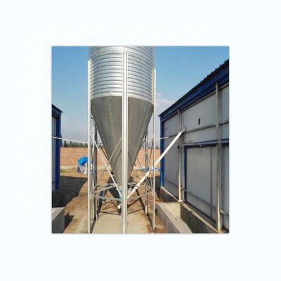 China Durable Hot Galvanized Raw Material Poultry Farm Chicken Pig Grain Feed Silo Chicken Feed Storage for sale