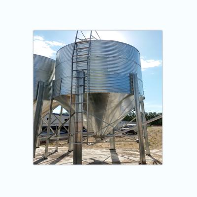 China Durable Cost Effective Hot Dip Galvanized Sheet Chicken Silo System For Poultry Farm Auger Feeding Line for sale