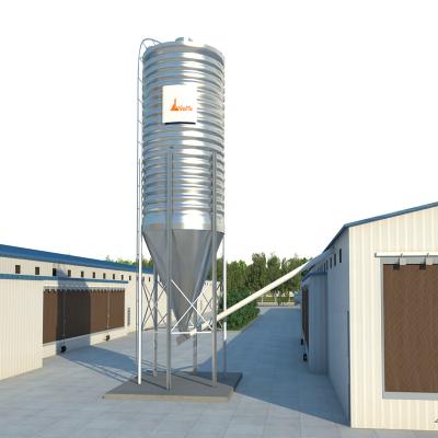 China Durable hot dip galvanized chicken feed silo poultry animal feed silo small tower silo for sale for sale