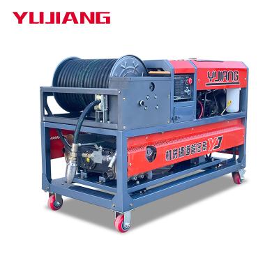 China Drainage pipe cleaning High pressure fuel sewer cleaning pipe drain cleaning machine sewer jetter 180-800 bar drain cleaner for sale