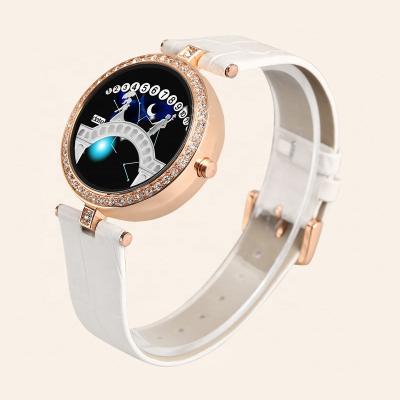 China LED Display ADDIES Newcomer MY-B31 Creative Design Crystal Diamond Elegant Leather Strap Woman Eyes for sale