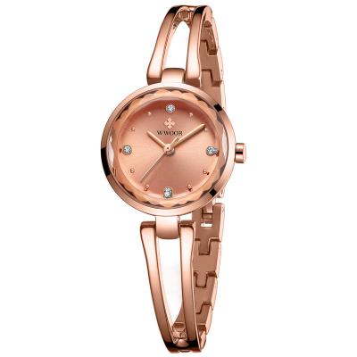 China Non-specific luxury women's wristwatch Brand Ladies Watch Diamond Dial Silver Bracelet Quartz Designer WR 8866 for sale