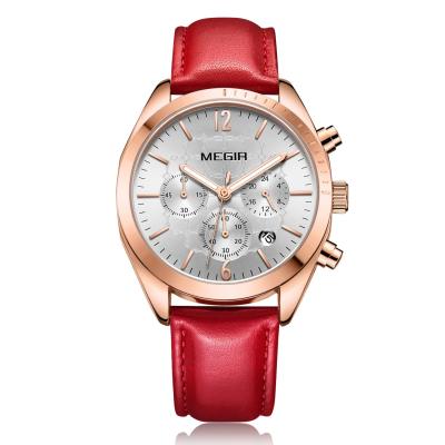 China MEGIR 2115 Date Fashion Automatic Ladies Watch Jewelry Quartz Casual Ladies Watches for sale