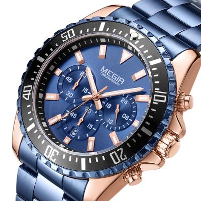 China Hot Sales Automatic Date Quartz Men Watch Chronograph Luxury Sport Watch Stainless Steel Bands Wristwatches For Men for sale