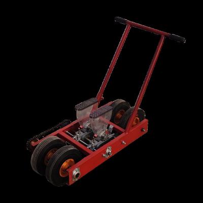 China Hand push drum seeder small 2 rows mini manual vegetable seeder vegetable seeder for sale