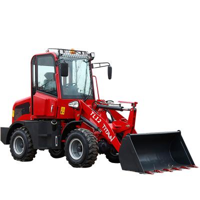 China Hotels TITAN ZL12 Track Loader 1.2ton Mini Small Loader 1200kg 4x4 Tractor With Front End Loader for sale