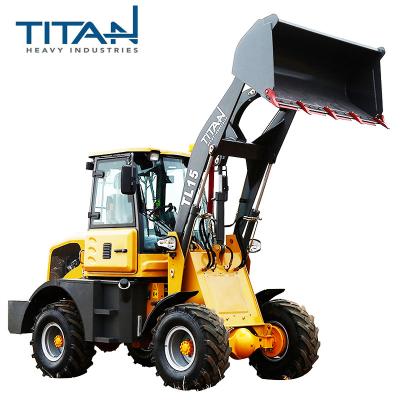 China High Quality Hotels Titan Small Mini Front End 1500kg tl15 Wheel Loader With CE for sale