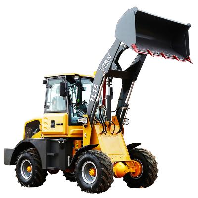 China Yellow Compact Hotels Titan TL15 Wheel Loaders 1500kg Radlade Front End Tractor Wheel Loaders for sale