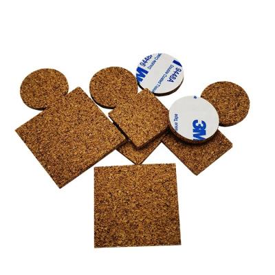 China Anti slip noise self adhesive Cork Adhesive Tape 3mm Cork Furniture Pads Floor Protector anti for sale