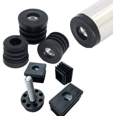 China Pipe End Cap Threaded Pipe Fitting Screw Inserts Plastic Nut Tube End Socket Caps for sale