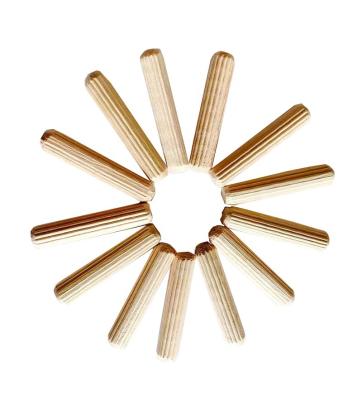 China Industrial Furniture Fittings White Birch Wood Dowels Natural Wood Finger Rod for sale