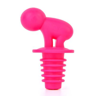 China Non Spill Different Shapes Cork Plug 100% Creative Reusable Cork Plug Food Grade Silicone Red Wine Bottle Stoppers for sale