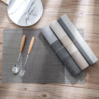 China Single Viable Non-slip European Table Mat Disposable Environmentally Silicone Placemat Style PVC Heat Insulation Placemat for sale